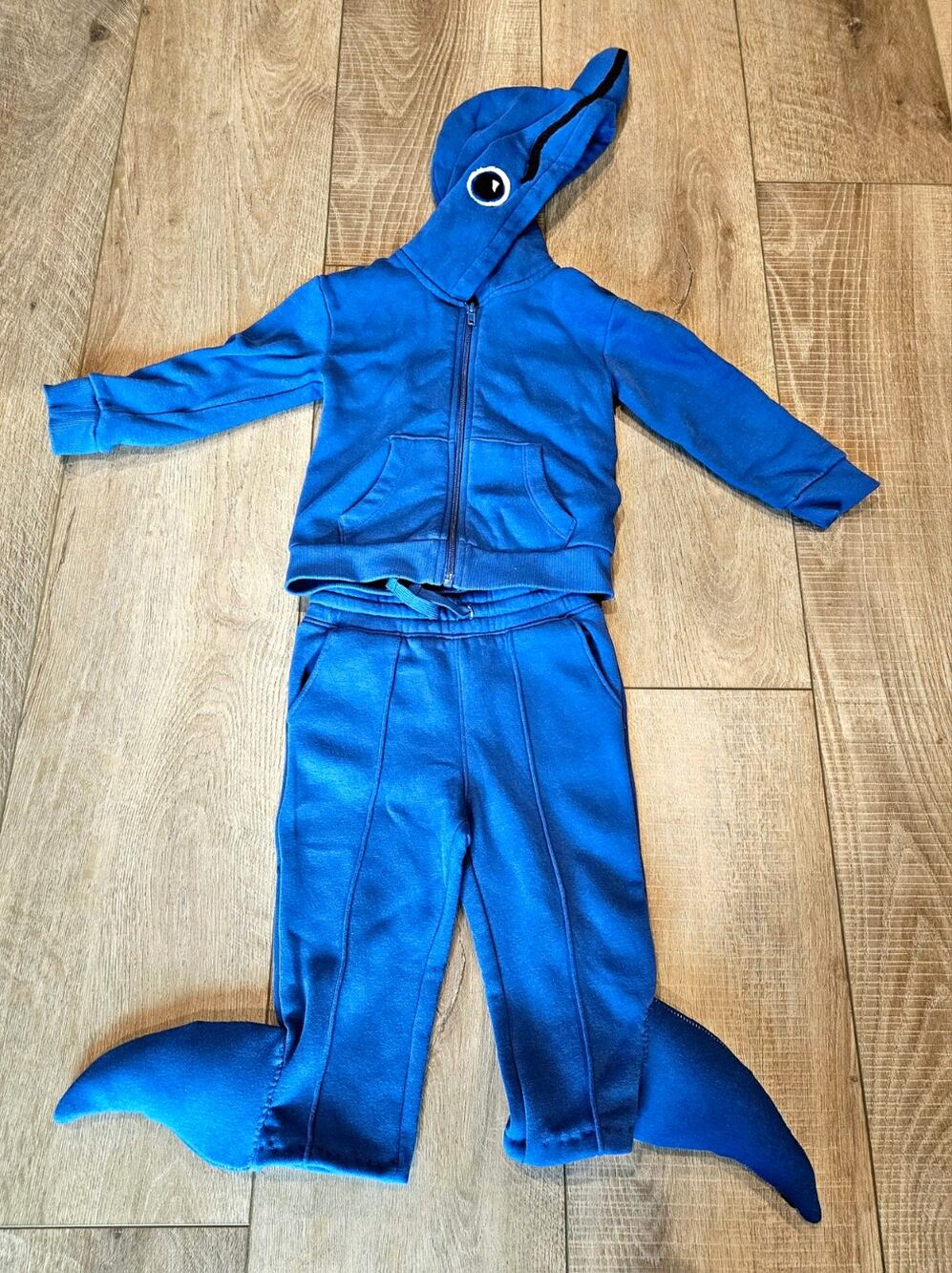 3T Toddler Blue Dolphin Costume Set - Cozy Stroller Friendly Tracksuit